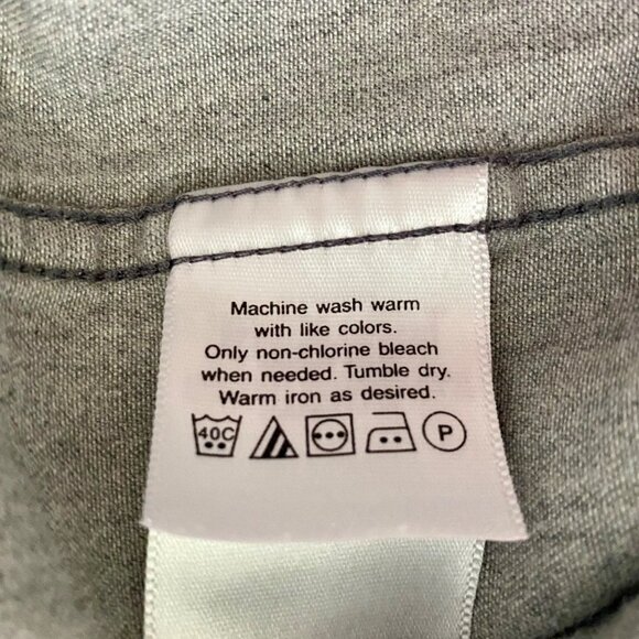 Eddie Bauer Long Sleeve Button Down Shirt Grey Cotton Men's Large - Picture 8 of 8